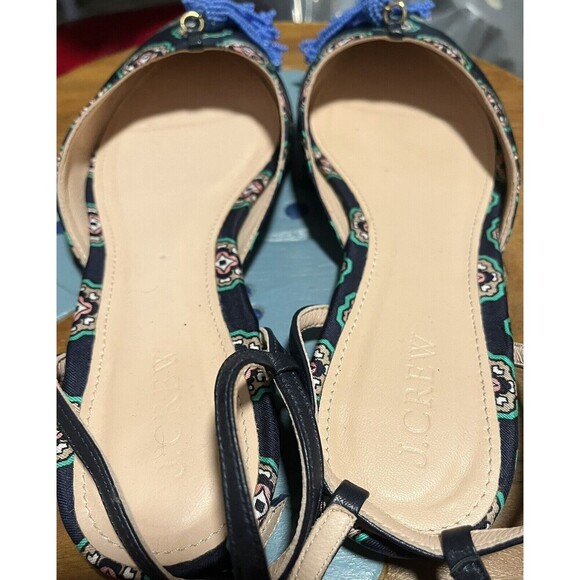 J CREW Beaded Tassel Moroccan Sandals Size 6 Women’s In Excellent Condition - Picture 10 of 11